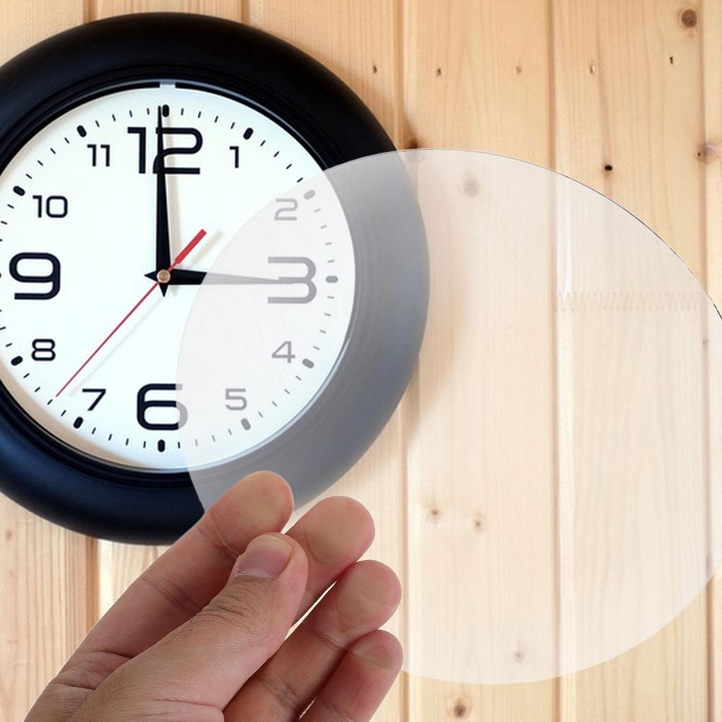 Convex Clock Glass Replacement Round Transparent Face Cover Dome Glass Front Panel Clock Repairing Part Easy To Install DIY Part