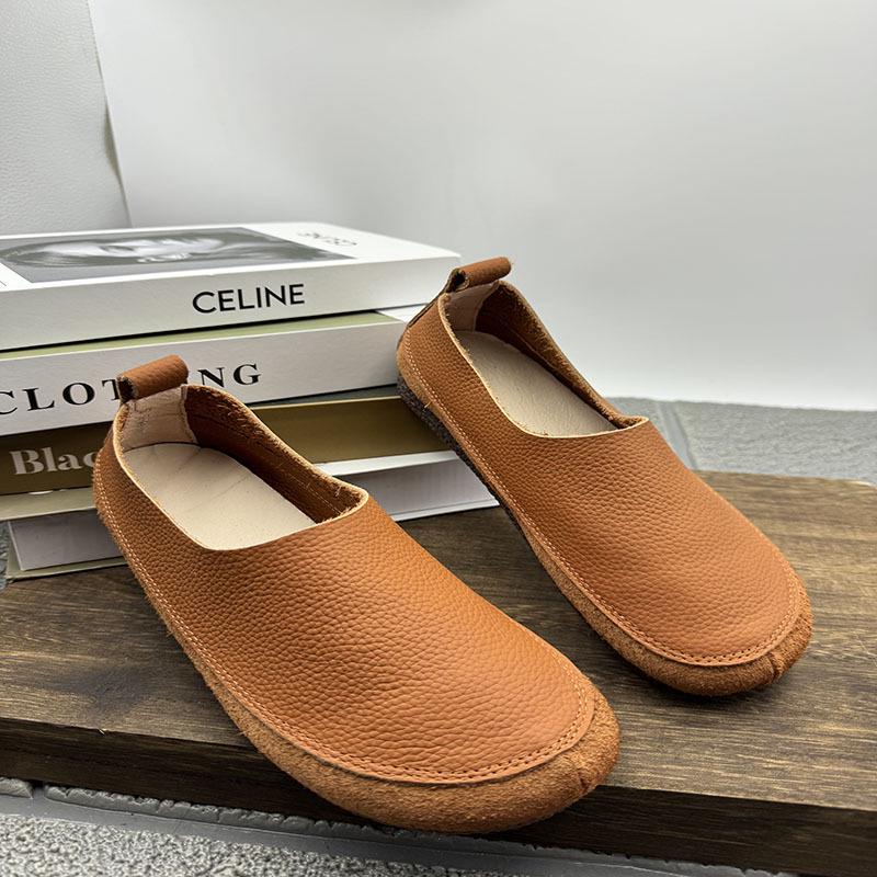 

Bodis Натуральная Кожа Ручной Работы Женские Универсальные Балетки на Мягкой Подошве - Удобная Винтажная Обувь 40 жёлтый