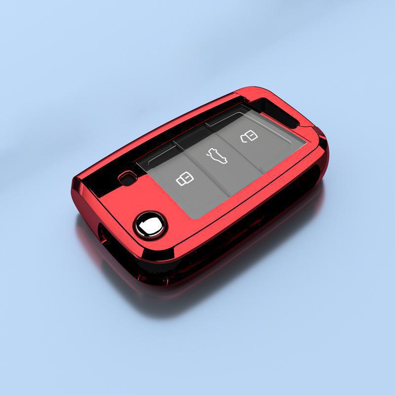 Luxury Key Case for 15-21 Volkswagen Lamando - Foldable Design for Men and Women