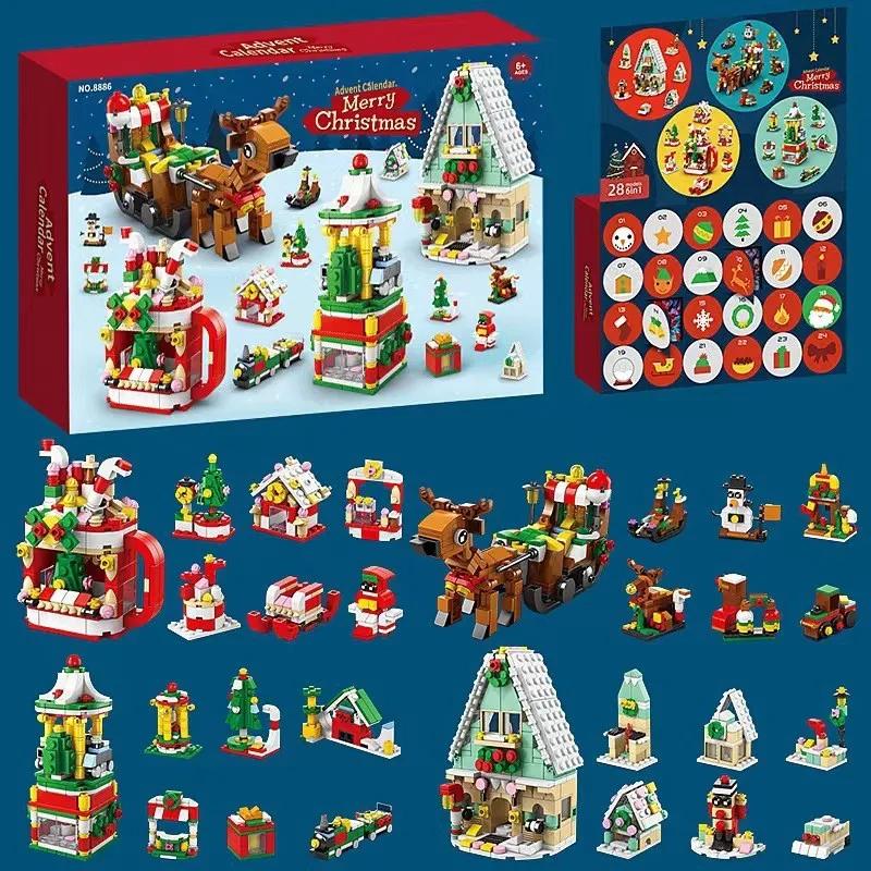 Advent Calendar  Christmas Present For Kids Construction Blocks Latest Year  Present 24Days Christmas Diy Santa Claus Bricks
