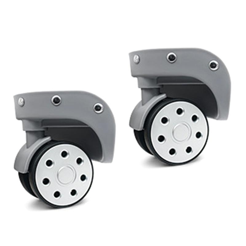 2Pcs Trolley Casters Replacement Heavy Duty Roller Wheel for Luggage Box Suitcase 360 Degree Swivel kit SilentWheel