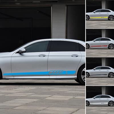 1 Pair Strip Pattern Car Side Stickers Waterproof Self-adhesive Anti-scratch Vehicle Decal Cool Auto Decor