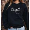 Europäischer & Amerikanischer Mode Buchstaben Rundhals-Sweatshirt, Langarm-Oberteil