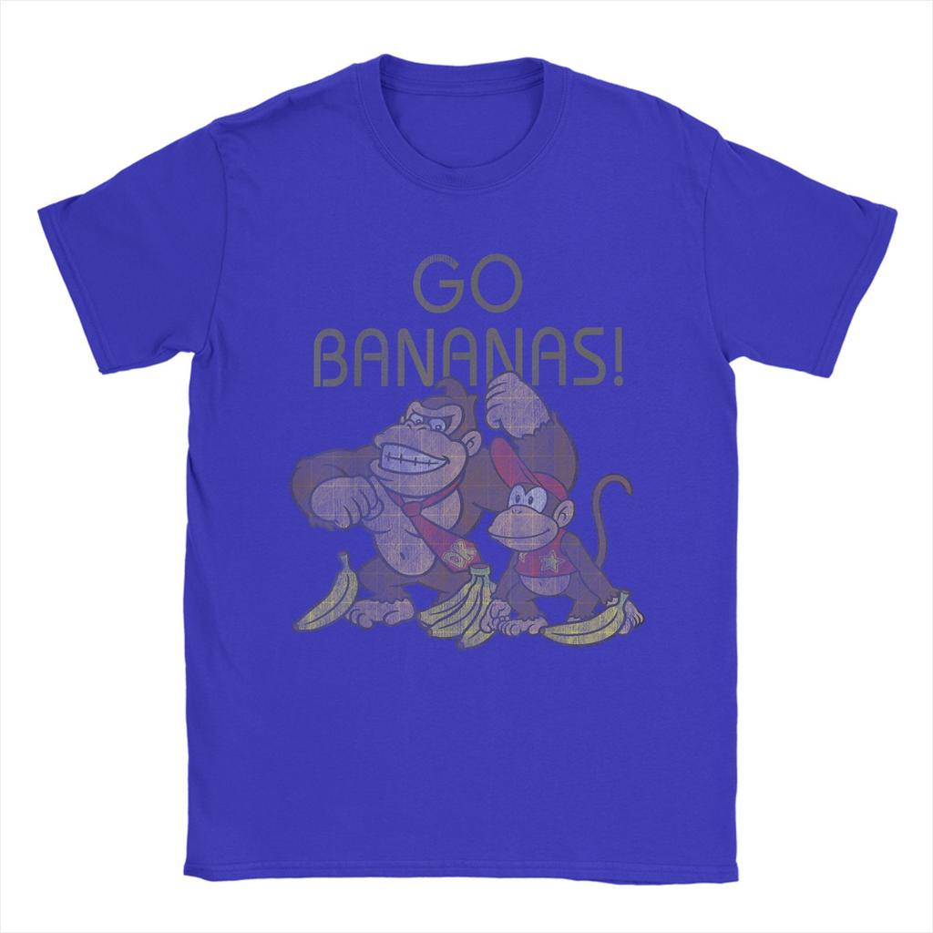 Donkey Kong Go Bananas Grafik T-Shirt Sommer T-Shirts Baumwolle Neuheit T-Shirt für Männer Kurzarm Freizeit-Tees