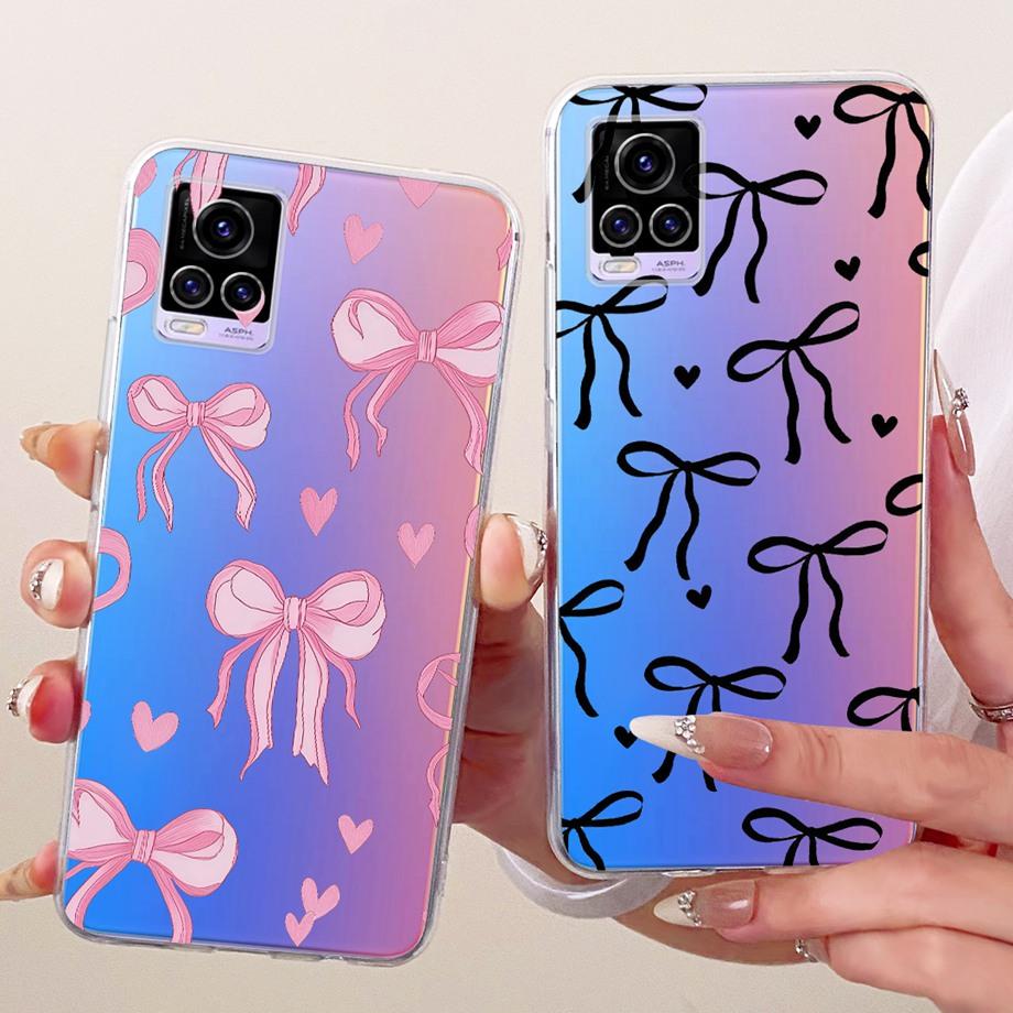 For Vivo V20 SE V2022 Vivo Y70 VivoV20 V2025 Phone Case Luxury Flower Butterfly Cartoon Bow Pattern Back Cover Soft TPU Silicone