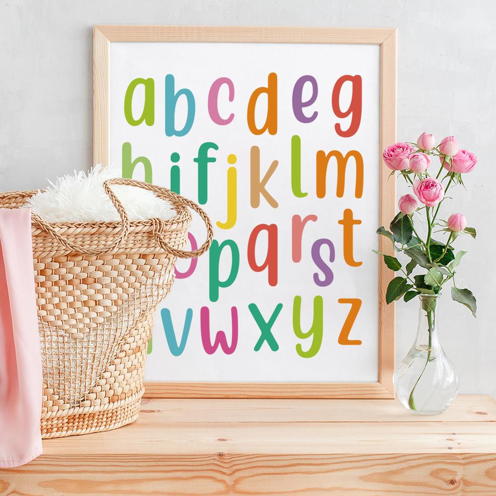 Kleurrijke 26-letter Combinatie Kinderkamer Studie en Huisdecoratie Stickers