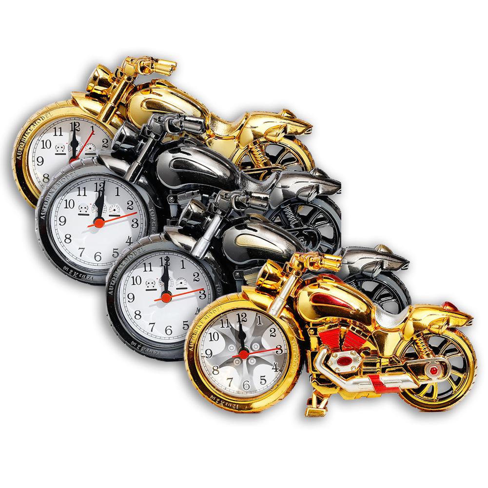 Retro Motorcycle Alarm Clock Portable Battery Power Desktop Alarm Clock Watch For Children Friends Gift Table Decor