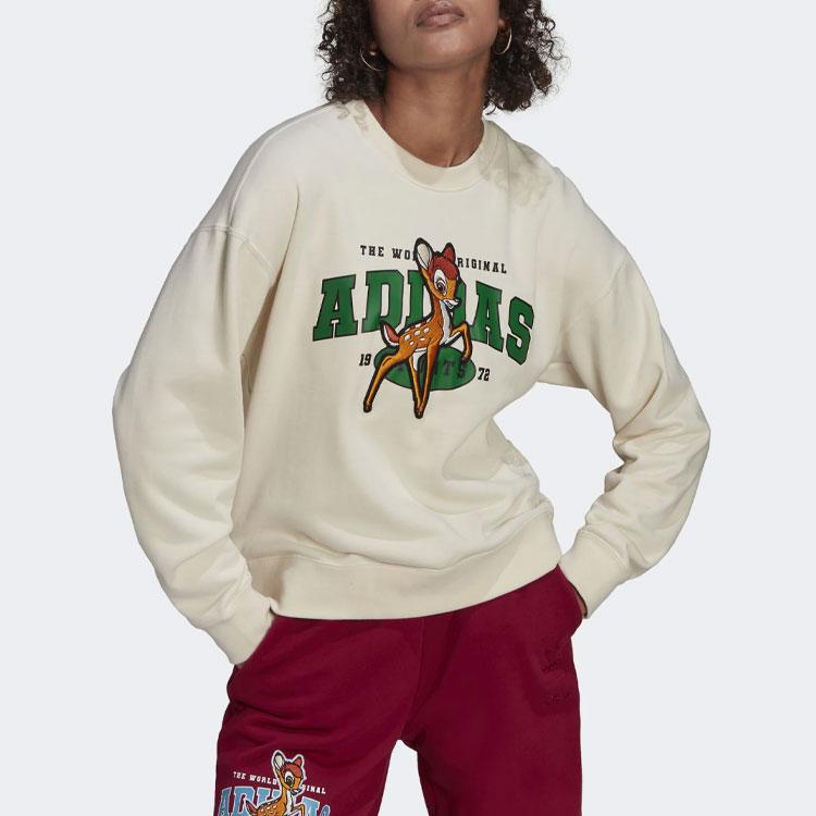 Adidas Originals X Disney Bambi Crewneck Sweatshirt Women Sweatshirt Off-White HD2754
