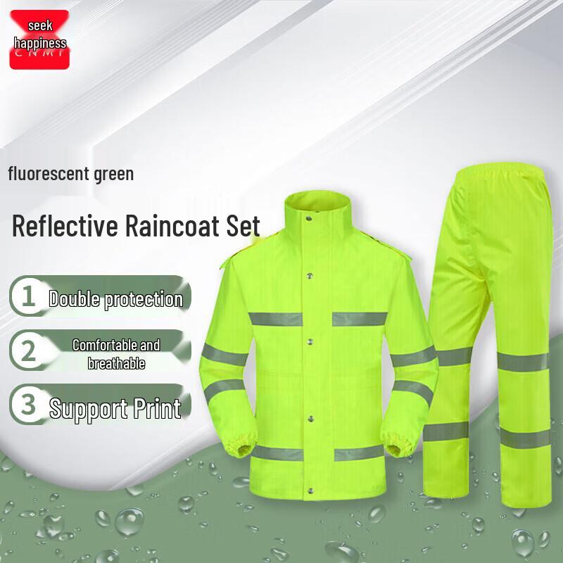 Moufu Fluorescent Reflective Rain Suit