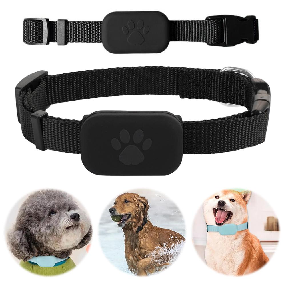 Wasserdichter Haustier GPS Tracker Hunde- & Katzenortungsgerät mit verstellbarem Halsband Anti-Verloren Hunde-Tracker für iOS/Android Fernbedienbarer Globaler Ortungsgerät