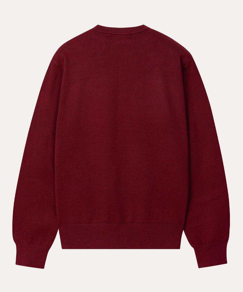 Leire Everyday Round Knit Cardigan [Red]