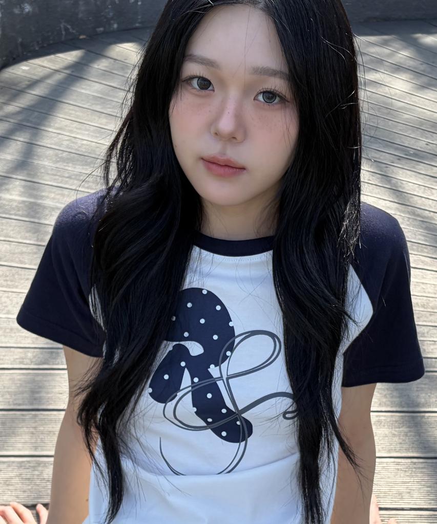 Loginaenloji Rnr Dot Point Ragian T-Shirt White-Navy