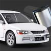 1/24 Mitsubishis Lancer Evolution Alloy Sports Car Model Diecasts Metal Racing Vehicles Car Model Sound and Light Kids Toys Gift