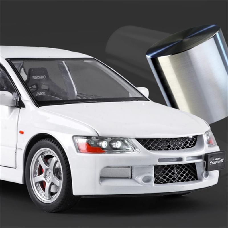 1/24 Mitsubishis Lancer Evolution Alloy Sports Car Model Diecasts Metal Racing Vehicles Car Model Sound and Light Kids Toys Gift