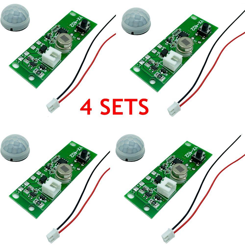1-4 Sätze 3,7V Automatisches Solarlade-Schaltkreisplatine Nachtlicht-Steuerungs-Sensormodul Glasfaserherstellung Licht-an-Modi