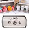 Countertop Bread Bin for Large Capacity Dusting Bread Box with Cute Pattern and Perfect for Home Bakery Storage Kitchen, Roll-Top Door,