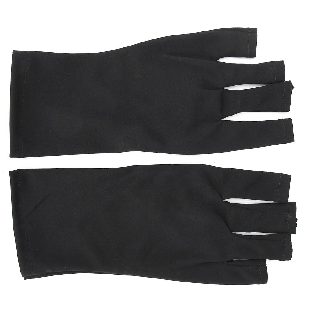 1 Pair AntiUV Glove LED Nail Art Curing Lamp UV   Glove Nail Art Skin Care Glove(Black )