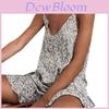 Abito Estivo Boho da Donna Senza Maniche Scollo a V Floreale in Tessuto Premium Misto Cotone