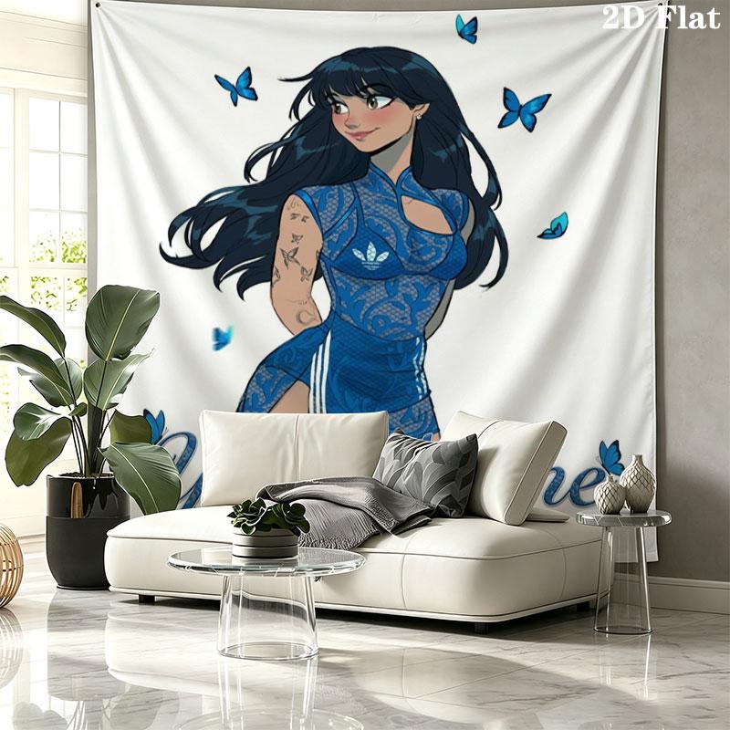 Aitana Name Wandteppich Ästhetischer Wandbehang Bedruckter Stoffdecke Dekorative Wandteppiche für Schlafzimmer Wohnzimmer Heimdekoration
