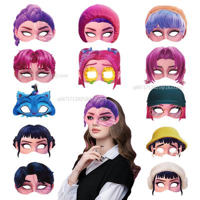 12 szt. Maska Kpop Demon Hunters na urodziny, imprezę cosplay, rekwizyty do fotografii, dekoracje, dla dziewcząt, chłopców, prezenty na imprezę Halloween