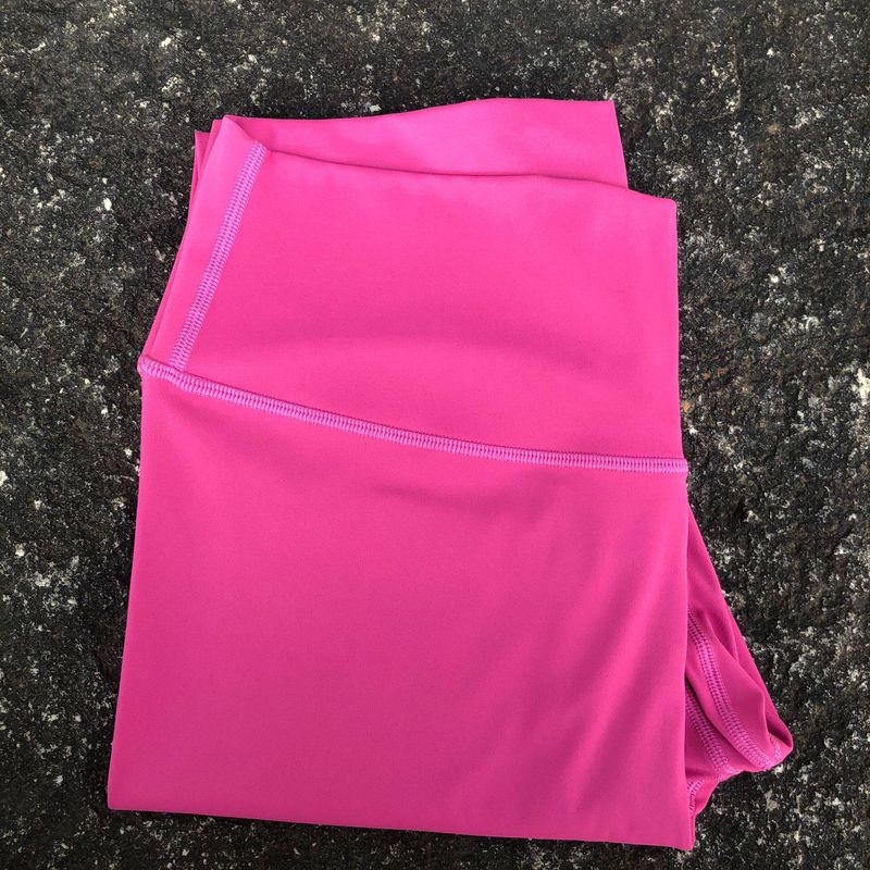 Pure Color High Waist Fashion Ankle-Length Pants Peach Hip Yoga
