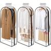 Transparent Canvas Clothing Bag Large Capacity Clothing Dust Cover Cloth Moisture Proof Dust Proof Storage Bag Home Accessories