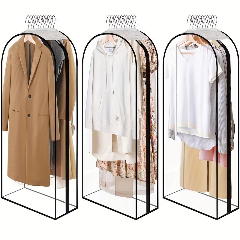 Transparent Canvas Clothing Bag Large Capacity Clothing Dust Cover Cloth Moisture Proof Dust Proof Storage Bag Home Accessories