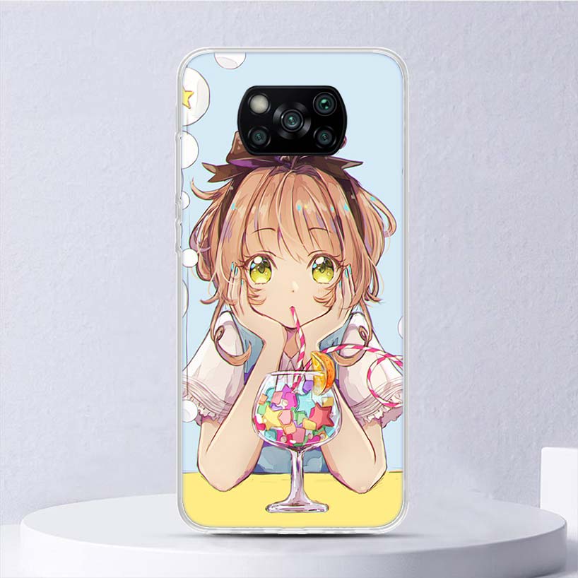 CardCaptor Sakura Anime Soft Case For Xiaomi Poco X7 X6 X5 X4 X3 Nfc F6 F5 Pro Phone Cover F4 Gt F3 F2 F1 M5S M4 M3 M5 Funda Coq
