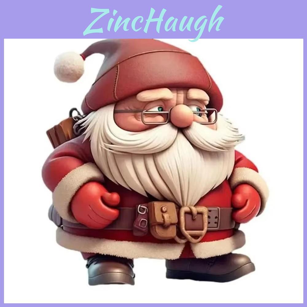Christmas Themed Santa Claus Pattern Acrylic Pendant For Holiday Decoration