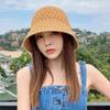 Straw Dome Weave Bucket Hat Hollow Out Breathable Sun Hats Female Beach Cap Foldable Outdoor Japanese Lesure Fishierman Caps