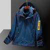 Giacca Shell Autunno Inverno Giacca Cappotto da Uomo Ampio Outdoor Casual Antivento Tre in Uno
