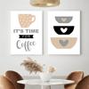 Coffee Cup Tableware Poster Wall Art Canvas Painting Kitchen Utensils Picture Printing Restaurant Cafe Room Home Decoration