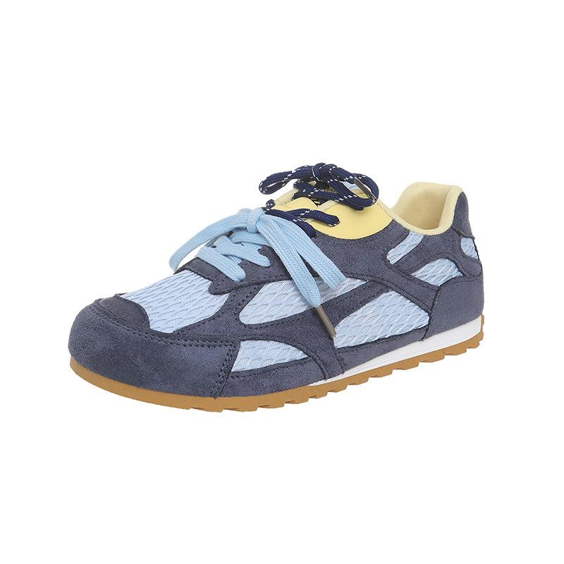 Net shoes flat-bottomed sports moral training shoes women's summer thin mesh breathable 2025 new popular casual Forrest Gump shoes