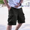 Men's Summer Multi-Pocket Cargo Shorts Men's Casual Fashion Color Loose Cargo Shorts