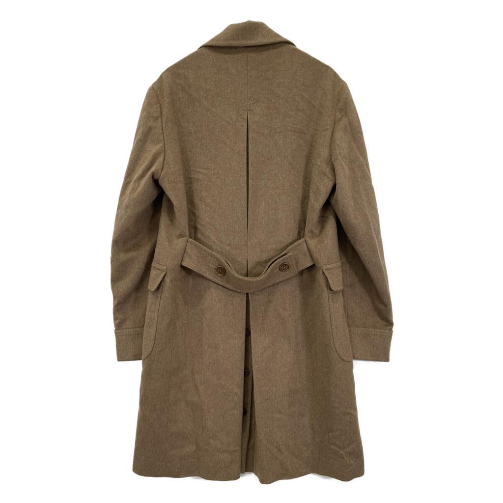 DE PETRILLO Beige Woll-Polo-Mantel zweireihig Mantel 48 beigeGebraucht