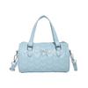 New summer popular casual and beautiful fresh solid color bow cylinder bag portable shoulder messenger bag women's bag