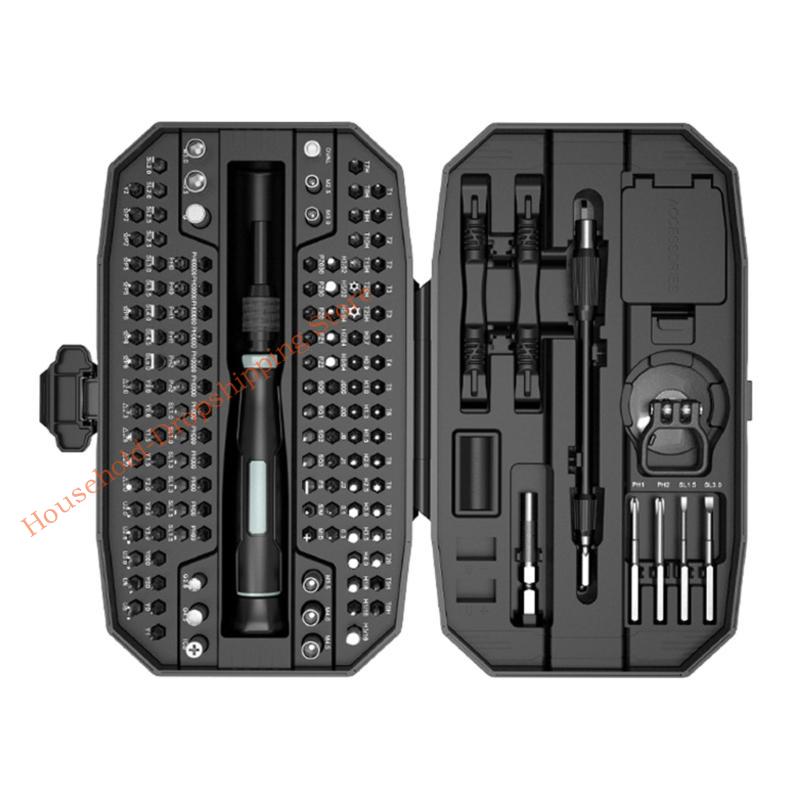 Professional Multifunctional Tool 152Pieces Screwdriver with Nonslip Grip for Home Maintenance Jewelry Watch Repair