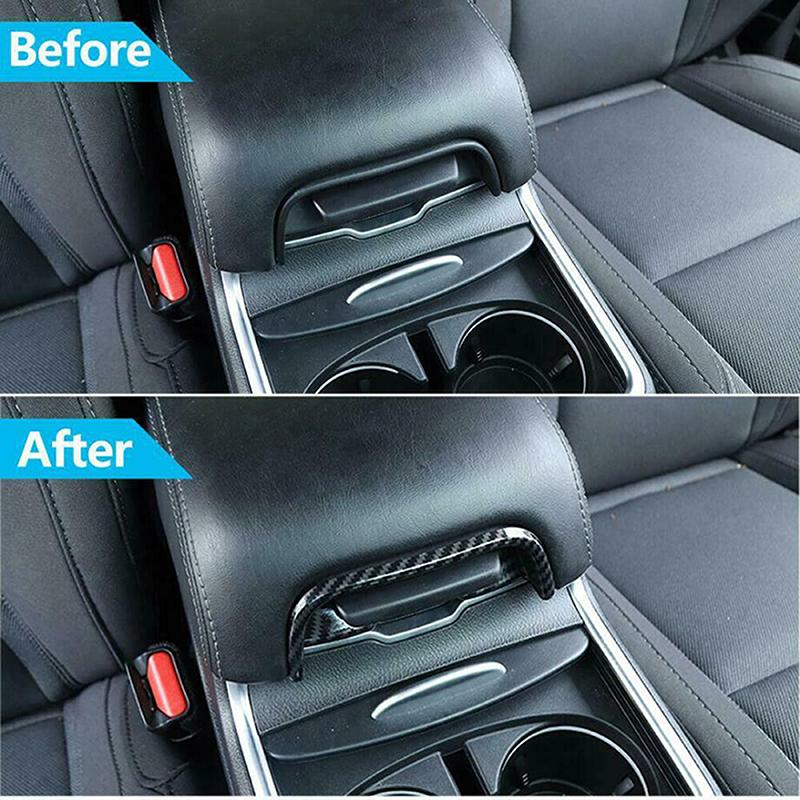 1Pc Car Carbon Fiber Center Armrest Box Switch Button Trim Cover for Dodge Charger 2016-2021 Interior Parts