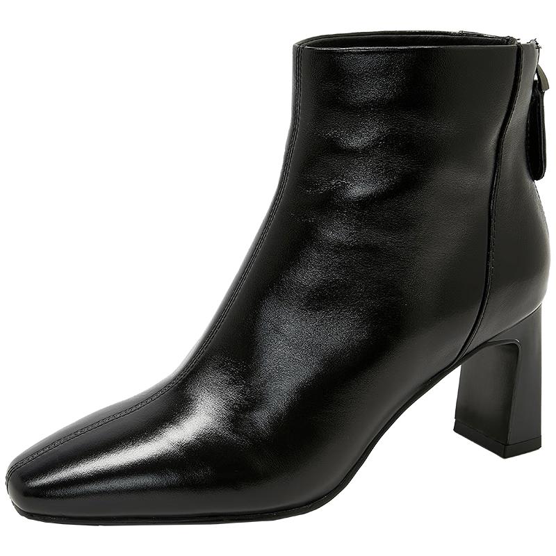 COMELY Women s Paris Fashion Week Leather High-Heel Ankle Boots 36