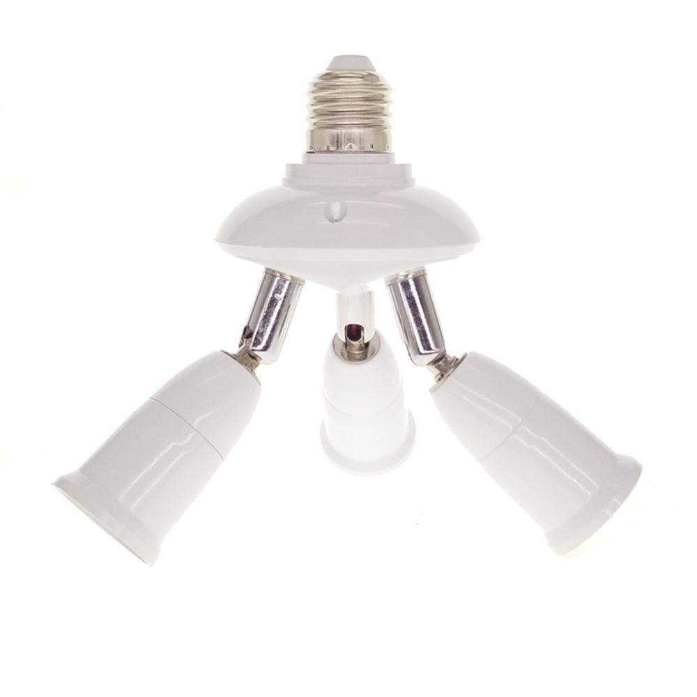 3 in 1 E27 Light Bulb Socket Adapter 85-265V E27 Splitter Socket Adapter  Home Office Lighting