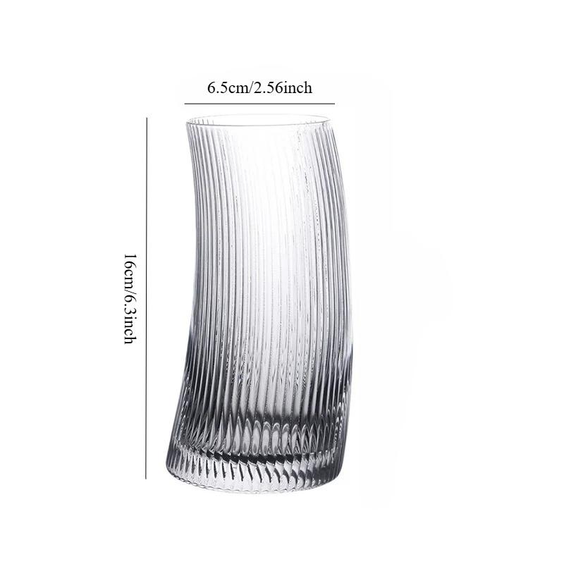 1PC Large Capacity Juice Beverage Cups Fashion Crescent Moon Shaped Glass Cup Cafe Coffee Latte Tea Cold Drink Mugs Drinkware