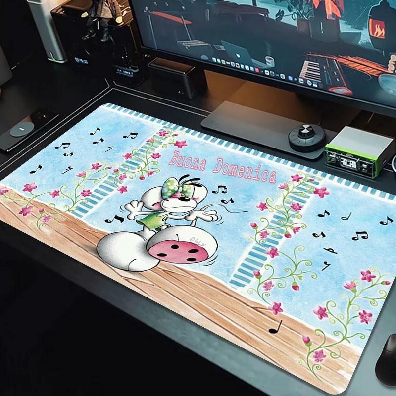 Diddl Large Size Mouse Pad Large Gaming Table Cushion Non-slip Laptop Tablet Big Mousepad XXL Mat Mini PC Playmat With Lock edge