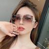 New Vintage Square Sunglasses Woman Classic Retro Gradient Mirror Frameless Sun Glasses Female Fashion Rimless