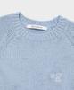 Geulleondeun Plump Short-Sleeve Knit Sweater (Light Blue)