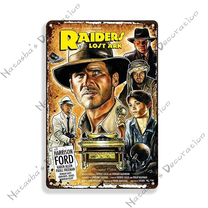 Movie Jurassic Park Metal Tin Sign E.T. Metal Signs Poster JAWS Vintage Poster Old Decorative Plate Metal Plaque Wall Plate