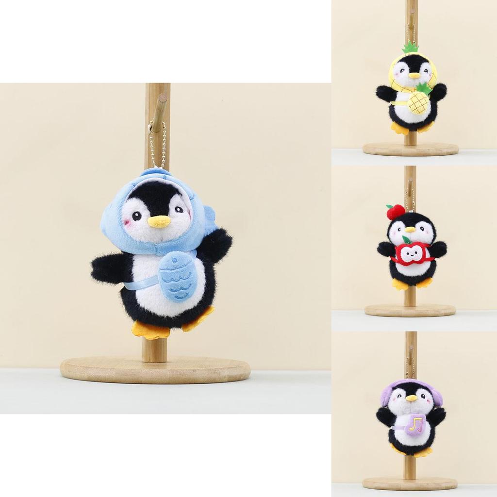 Penguin Plush Toy Keychain Cute Animal Stuffed Doll With Pp Cotton Filling For Bag Decor
