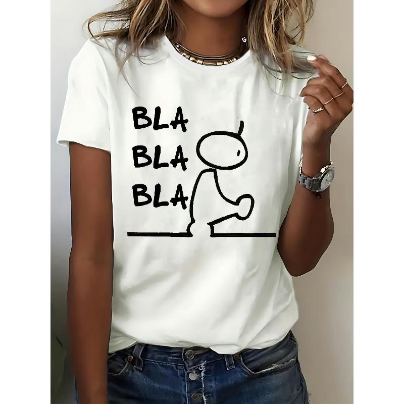 

Women S Stylish Crew Neck T-Shirts , Suitable for Machine Washing, Featuring Short Sleeves And Designed for Spring, Summer, And Autumn S белый