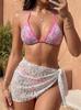 2026 Sexy Three-Piece Bikini Swimsuit with Split Design