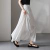 Asymmetric design high waisted skirt 2026 summer fashion versatile mid length A-line umbrella skirt