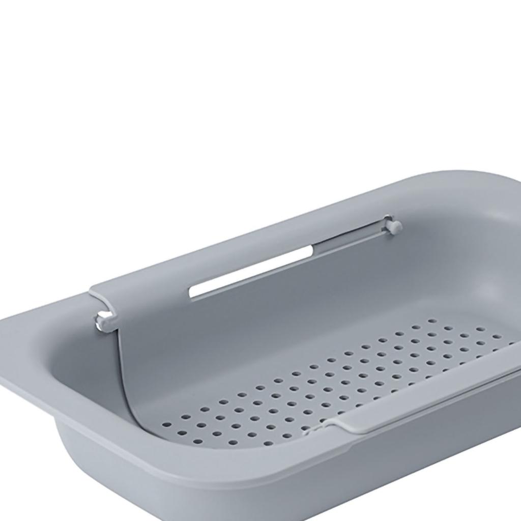Retractable Sink Basket Rectangular Multifunctional Thicken Durable PP Drain Basket for Vegetable